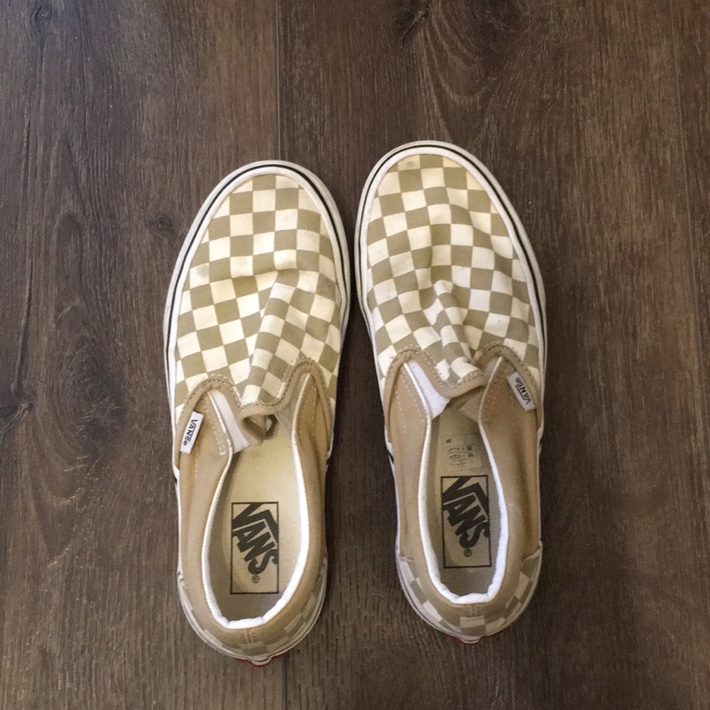 Checkered Slip On Vans! - 8.5